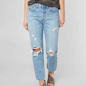 Levi’s high rise ripped wedgie Jean